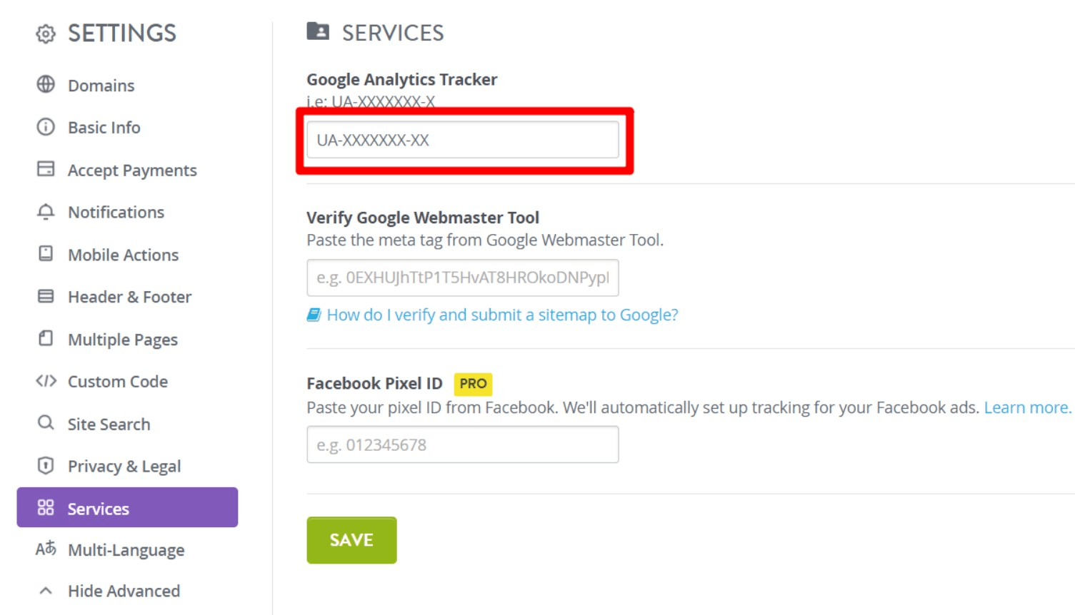 Google Analytics Tracker Strikingly Editor Google Analytics Tracker Strikingly Editor